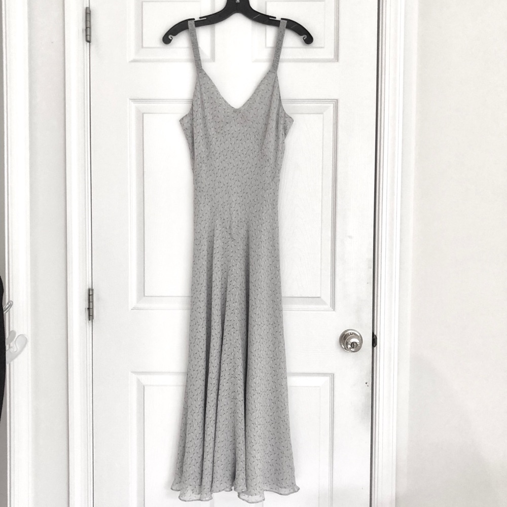 Calvin Klein Grey Silk Sling Skirt, size 6.